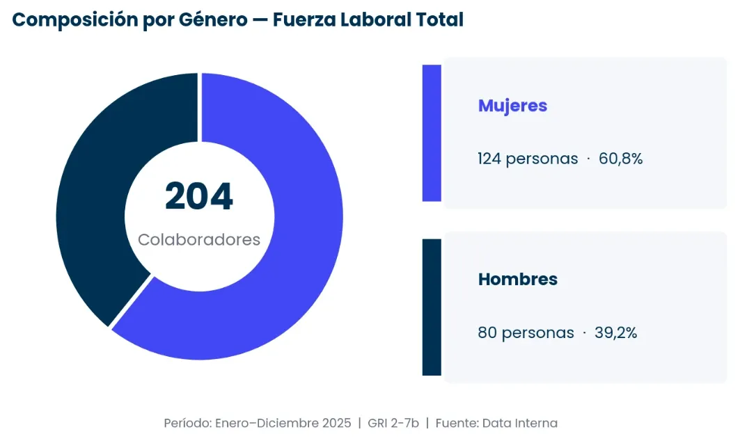 Figura del Informe de Sostenibilidad RapiCredit 2025