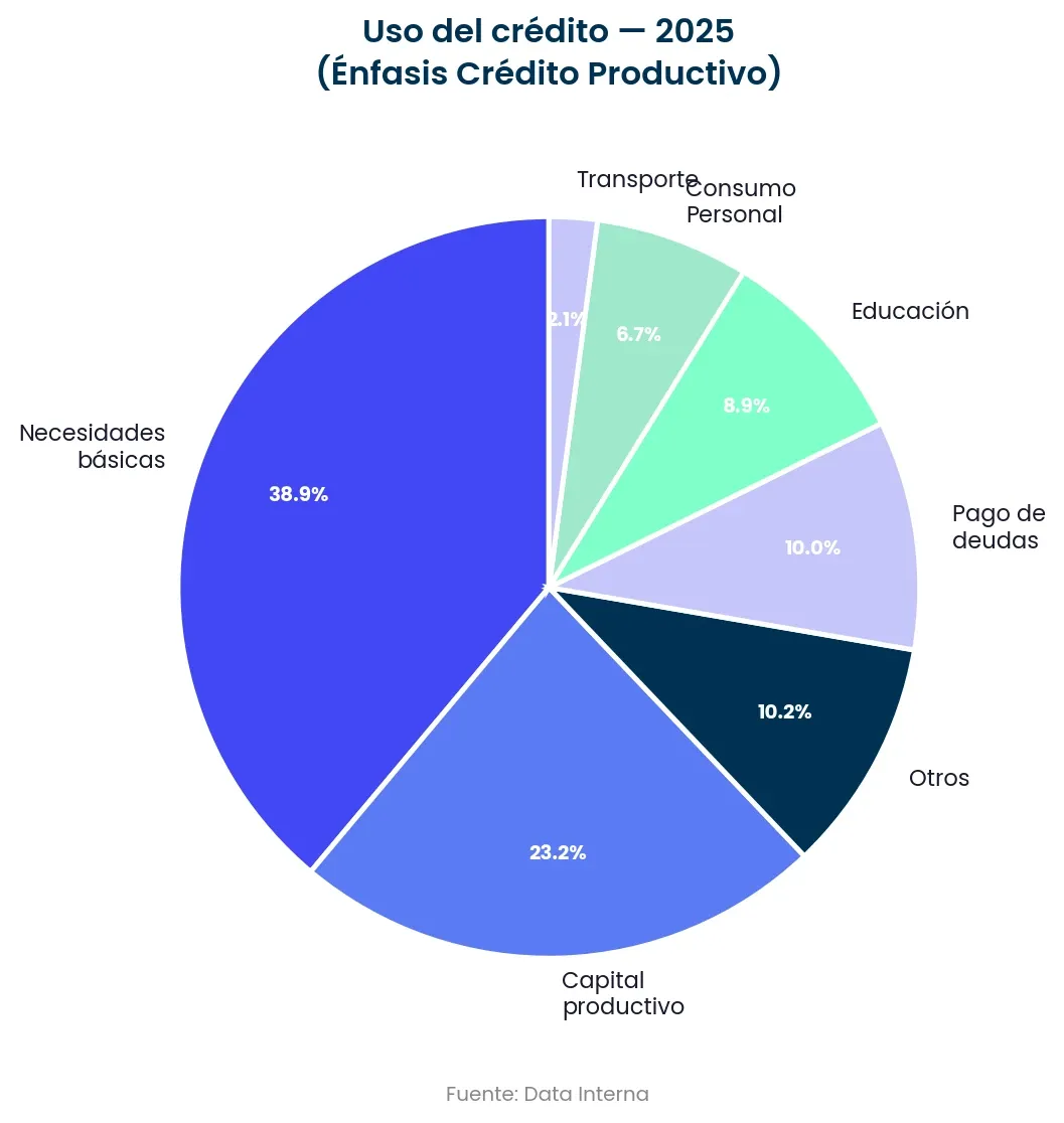 Figura del Informe de Sostenibilidad RapiCredit 2025